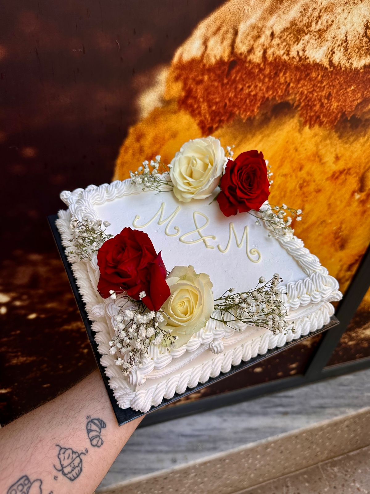 Custom floral cake