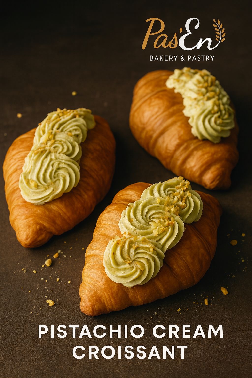 Pas’En pistachio cream croissants