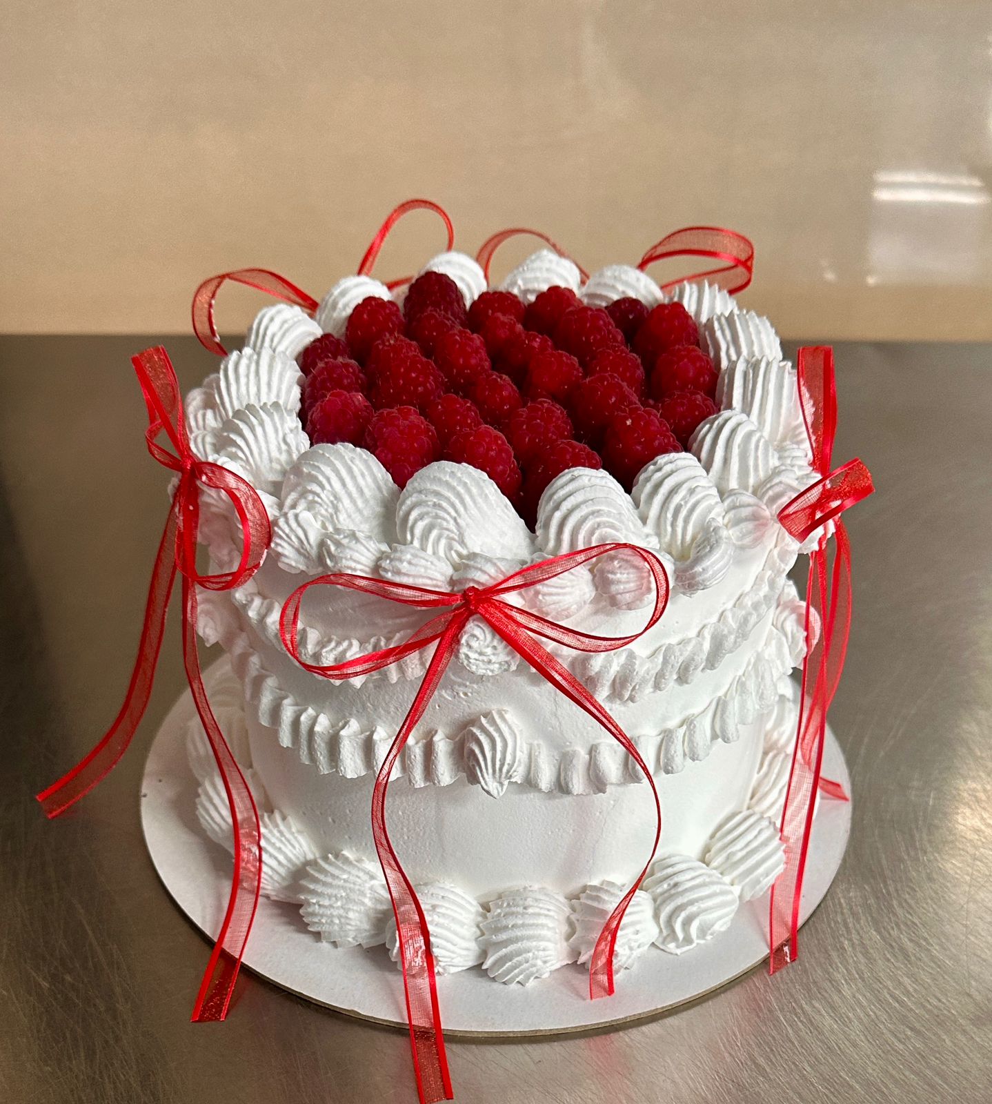 Square berry cake